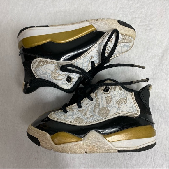 Jordan Dub Zero White Black Gold  Toddler 6C - Picture 3 of 7